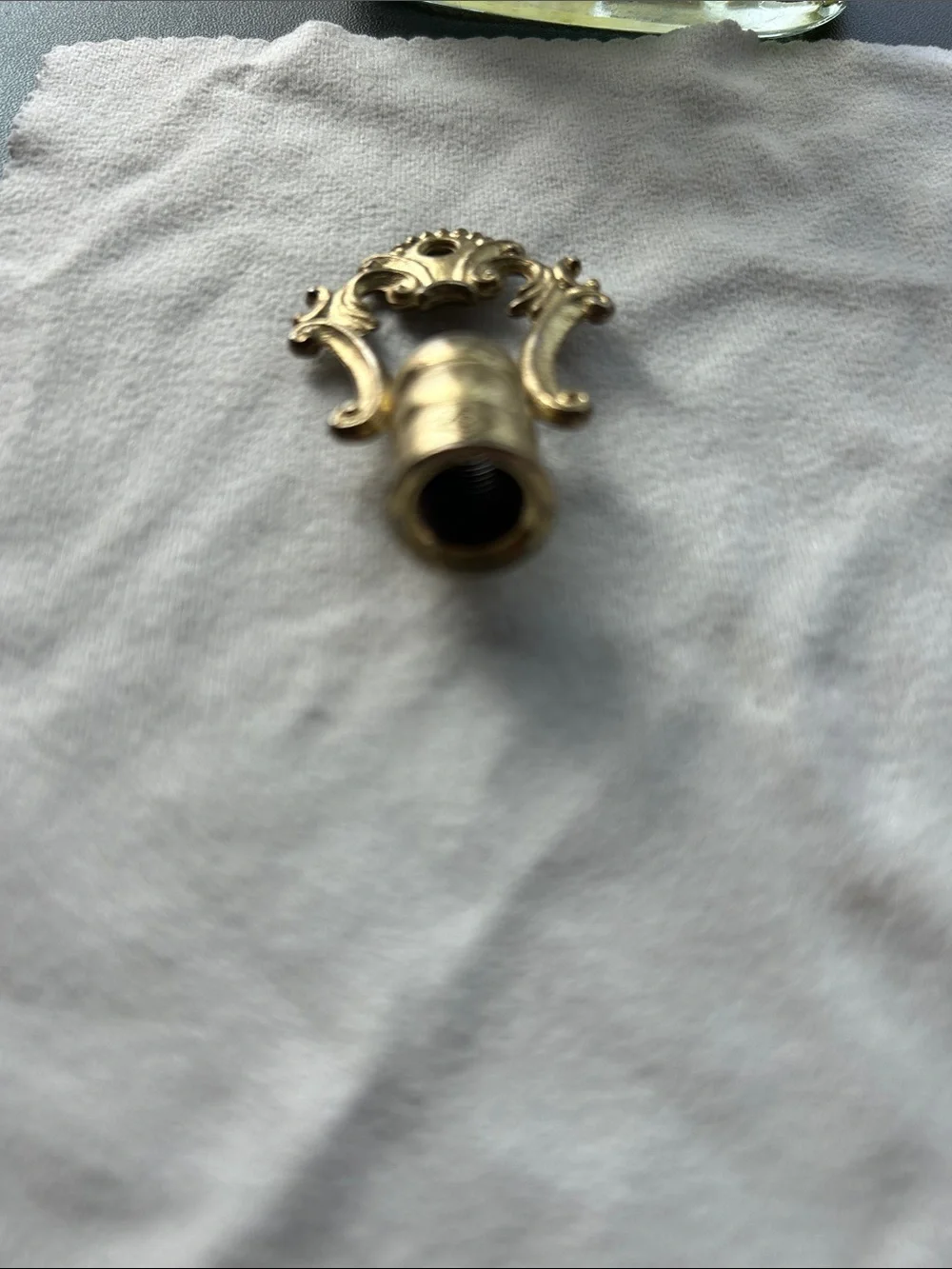 Original Brass finial replacement for vintage three way touch lamp 2”